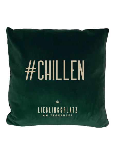 Samtkissen "Motiv #Chillen"