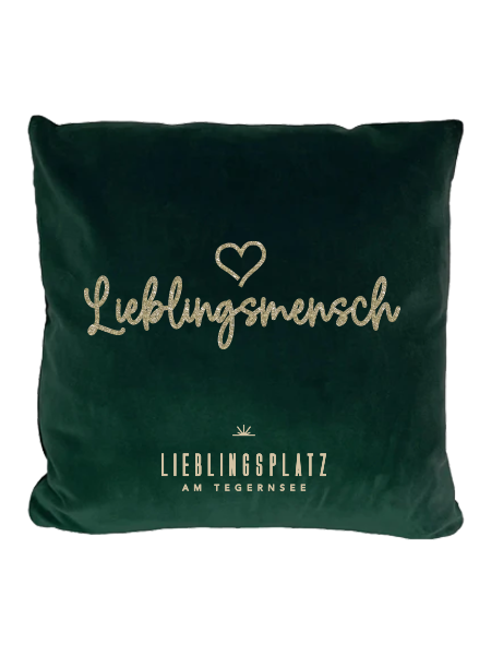 Samtkissen "Lieblingsmensch"