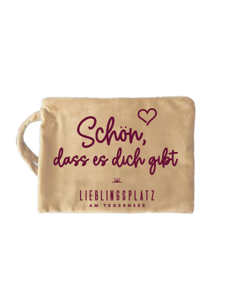 Samttasche "Schön, dass es dich gibt"