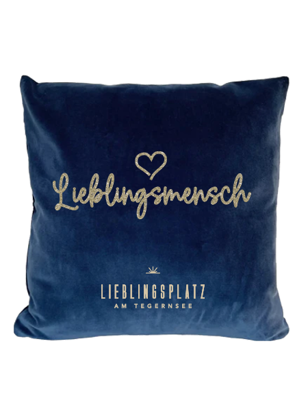 Samtkissen "Lieblingsmensch"