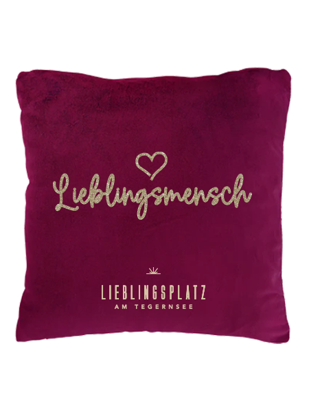 Samtkissen "Lieblingsmensch"